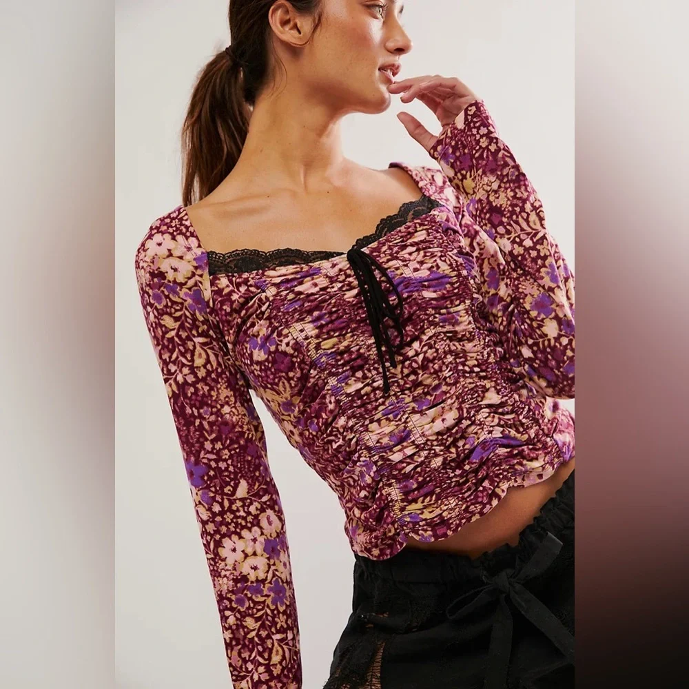 FREE PEOPLE Layer It On Me Long Sleeve Top NWT